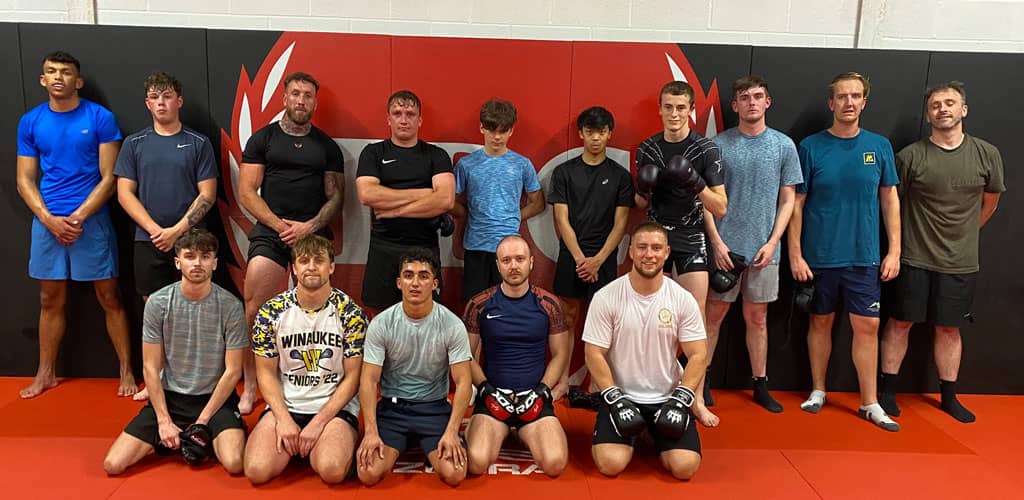 Kickboxing training session in Deeside, North Wales