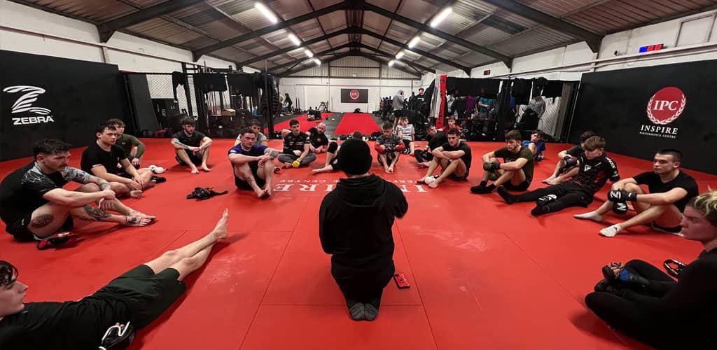 BJJ training session in Deeside, North Wales