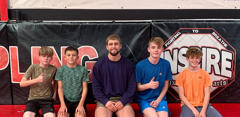 Kieran Edwards at MMA training